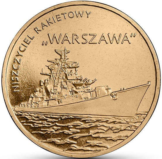 Moneta 2 zł niszczyciel rakietowy Warszawa 2013