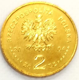 Moneta 2 zł Wstąpienie Polski do Unii Europejskiej 2004