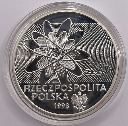 Moneta 20 zł 100-lecie odkrycia radu i polonu 1998