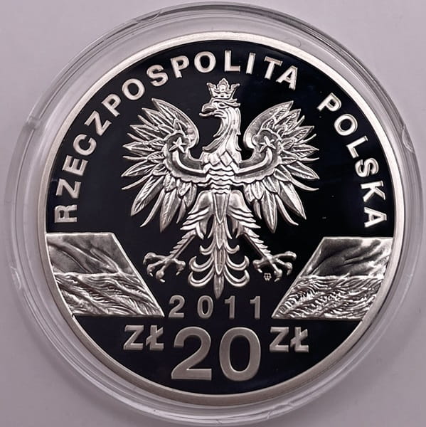 Moneta 20 zł Borsuk 2011 r.