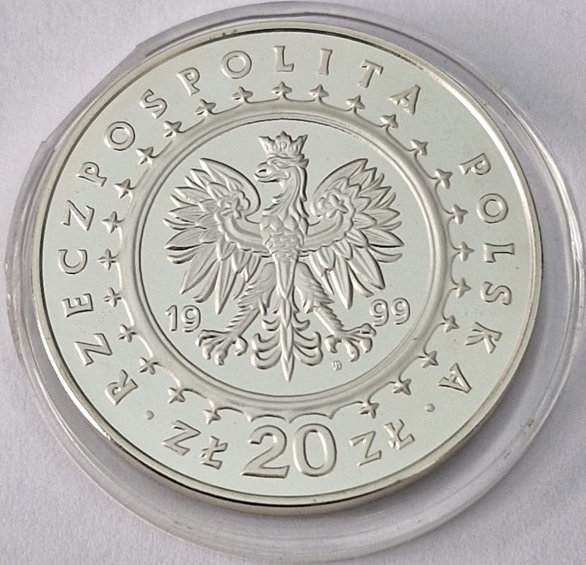 Moneta 20 zł Pałac Potockich w Radzyniu Podlaskim 1999