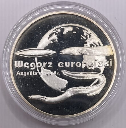 Moneta 20 zł Węgorz europejski 2003