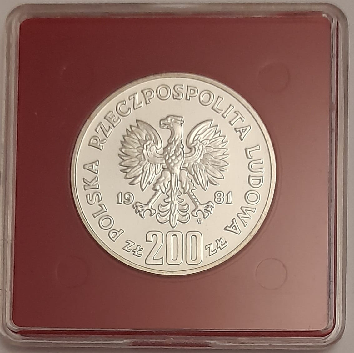 Moneta 200 zł Bolesław II Śmiały próba 1981 r.