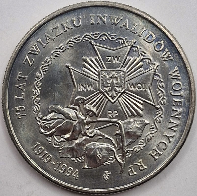 Moneta 20000 zł 75 lat Związku inwalidów wojennych 1994