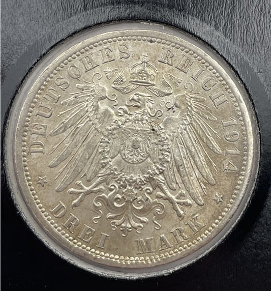 Moneta 3 marki 1914 A Wilhelm II Prusy