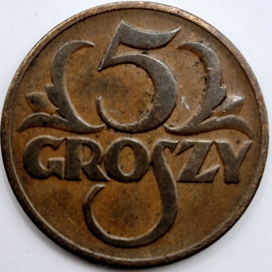 Moneta 5 groszy 1939