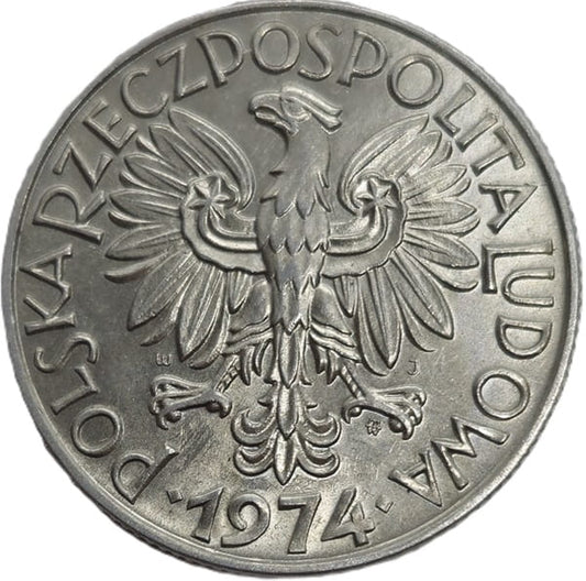 Moneta 5 zł Rybak 1974