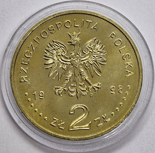 Moneta 2 zł 80 rocznica odzyskania niepodległości 1998