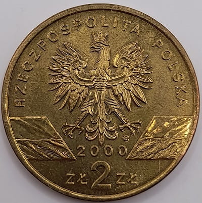 Moneta 2 zł Dudek 2000