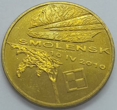 Moneta 2 zł Smoleńsk pamięci ofiar 10.04.2010 2011