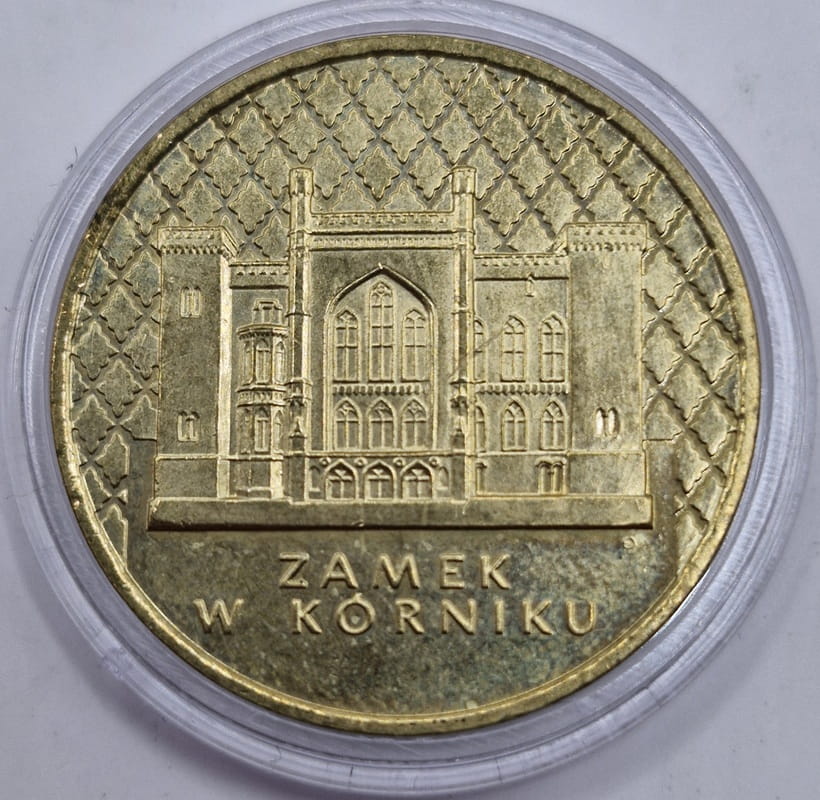 Moneta 2 zł Zamek w Kórniku 1998