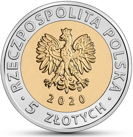 Moneta 5 zł pałac Branickich w Białymstoku 2020