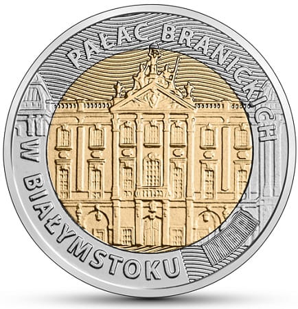 Moneta 5 zł pałac Branickich w Białymstoku 2020