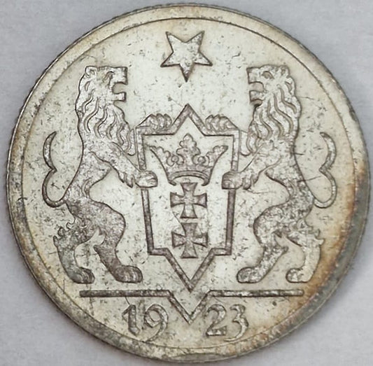 Moneta 1 gulden 1923 Wolne Miasto Gdańsk