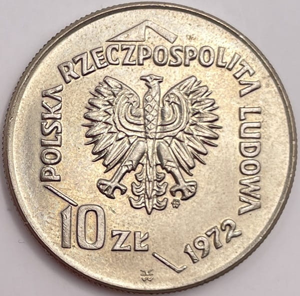 Moneta 10 zł 50 lat Portu w Gdyni 1972