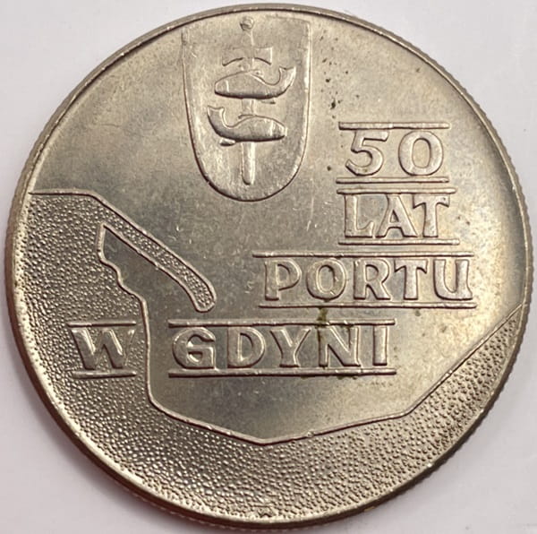 Moneta 10 zł 50 lat Portu w Gdyni 1972