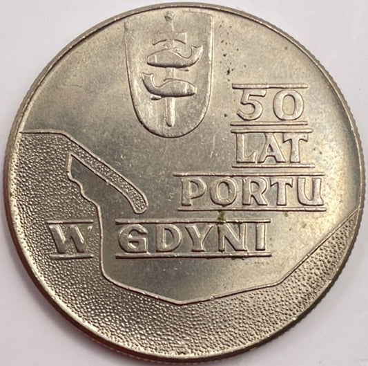 Moneta 10 zł 50 lat Portu w Gdyni 1972