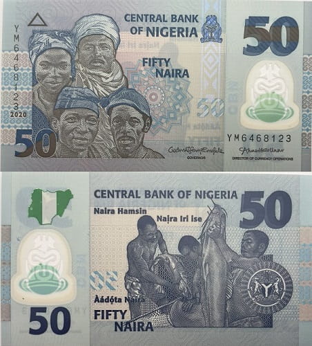 Nigeria banknot 50 Naira 2020