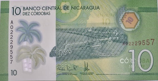 Nikaragua banknot 10 cordobas 2014
