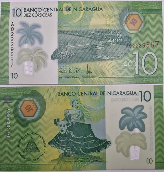 Nikaragua banknot 10 cordobas 2014