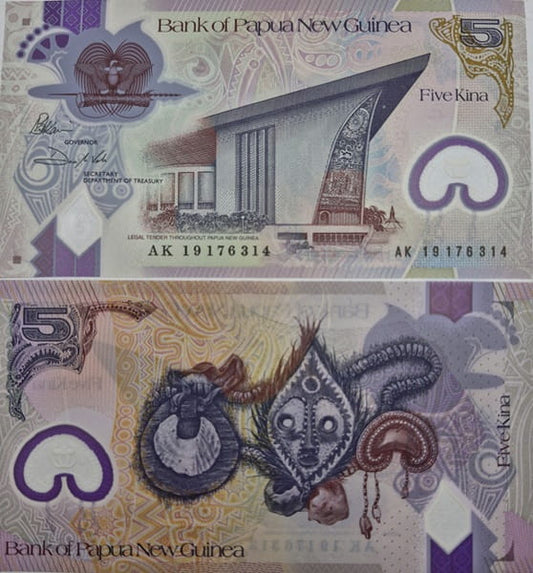 Papua Nowa Gwinea banknot 5 kina 2019