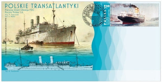 Polskie transatlantyki Zestaw 3 FDC 2021