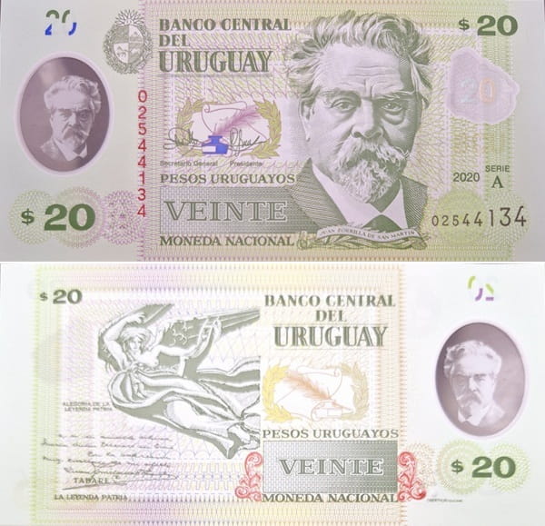 Urugwaj banknot 20 pesos 2020