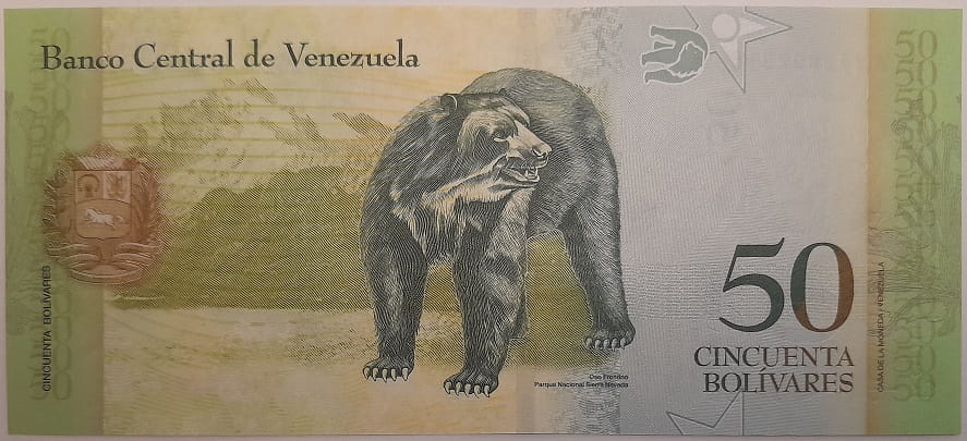 Wenezuela banknot 50 Bolivares 2015 UNC