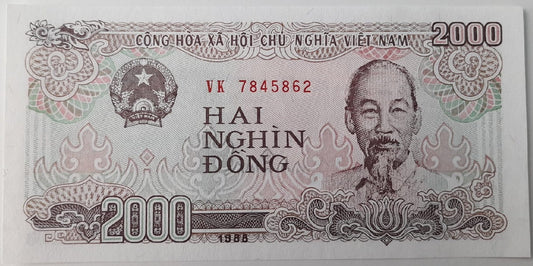 Wietnam banknot 2000 dong 1988 UNC