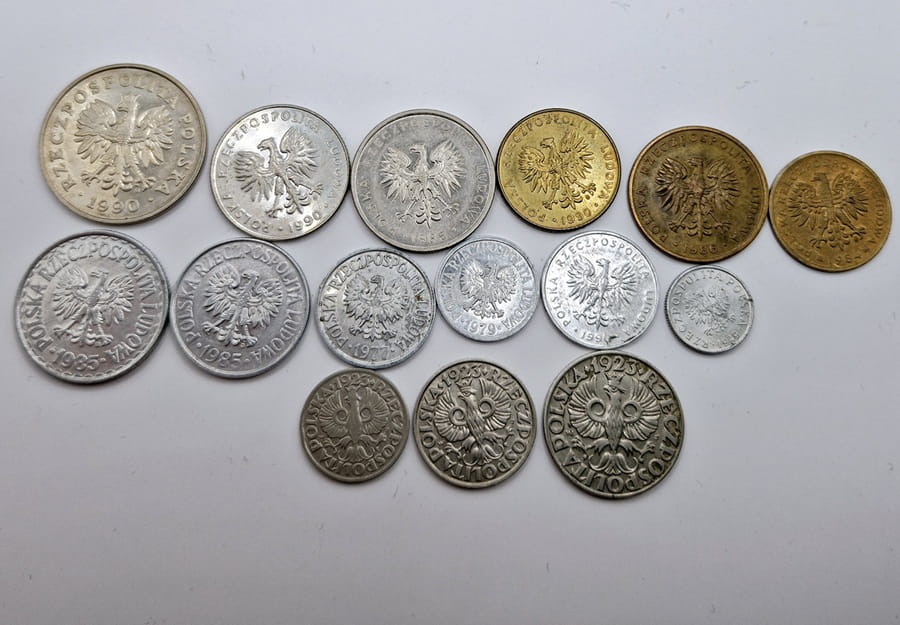 Zestaw monet obiegowych PRL 1923-1990 15 szt