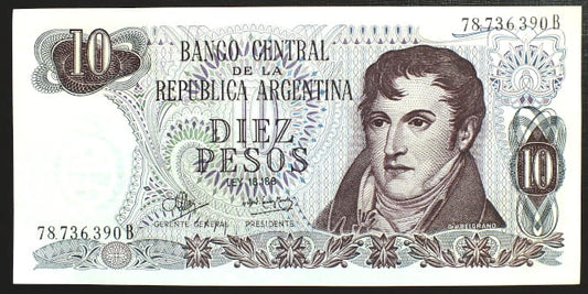 10 Pesos - Argentyna 1970 r.