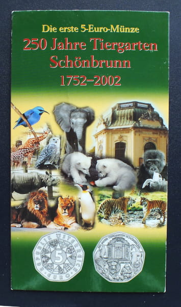 5 euro 250-lecie zoo Schönbrunn