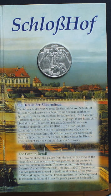 10 euro Pałac Schloss Hof - Austria