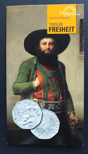 5 euro 200 rocznica - Powstanie Tyrolskie - Austria