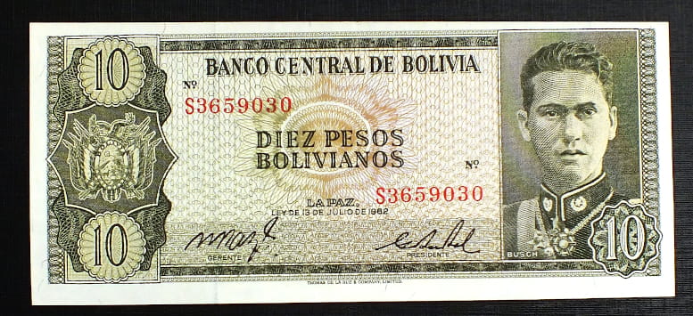 10 Pesos - Boliwia 1962 r.