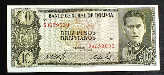 10 Pesos - Boliwia 1962 r.