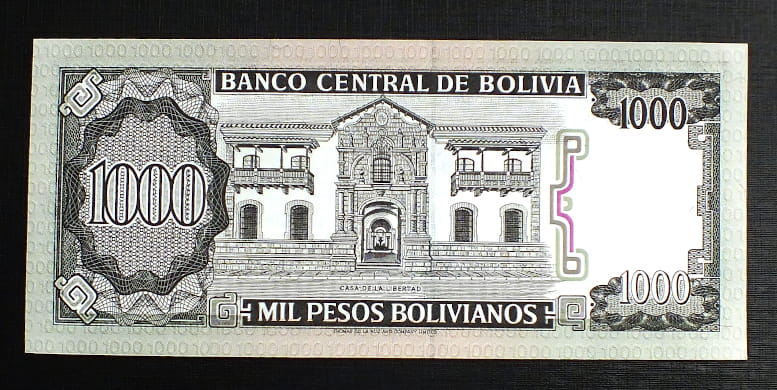 1000 Pesos - Boliwia 1982 r.