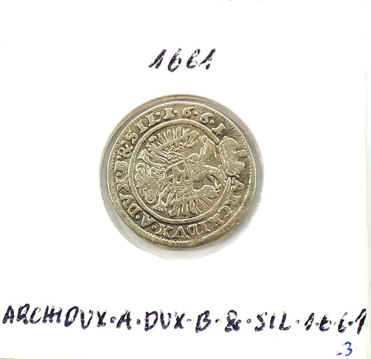 3 Krajcary 1661 Śląsk Leopold ALEGAN