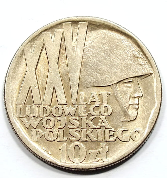 10 zł XXV lat Ludowego Wojska Polskiego 1968