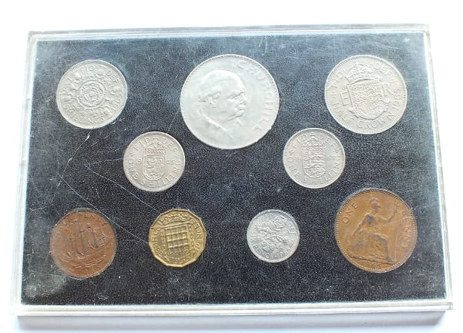 Zestaw monet GB 1965 - 9 monet