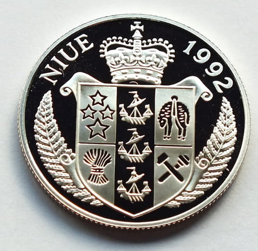 5 dolarów Zagrożone gatunki - Delfiny NIUE 1992