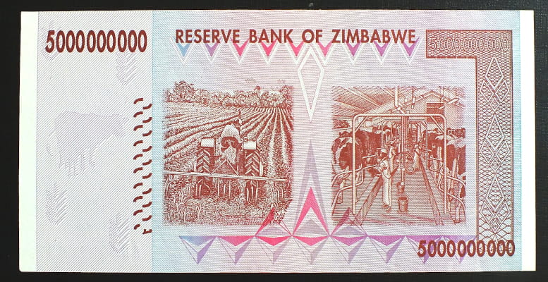 5 000 000 000 Dollars - Zimbabwe