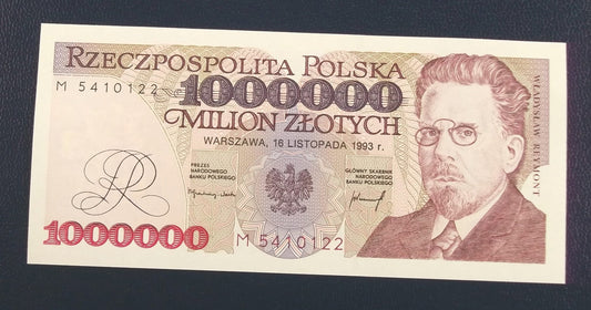1000000 zł Władysław REYMONT 1993 UNC