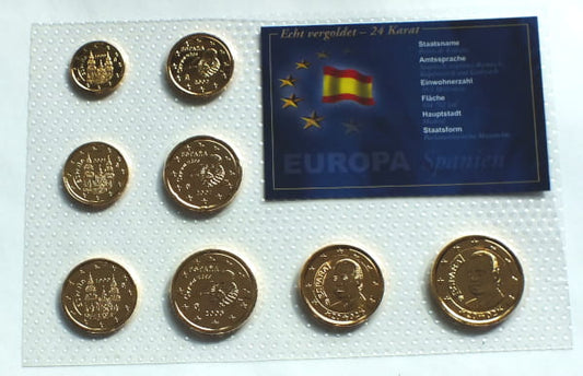 Zestaw monet EURO - Hiszpania