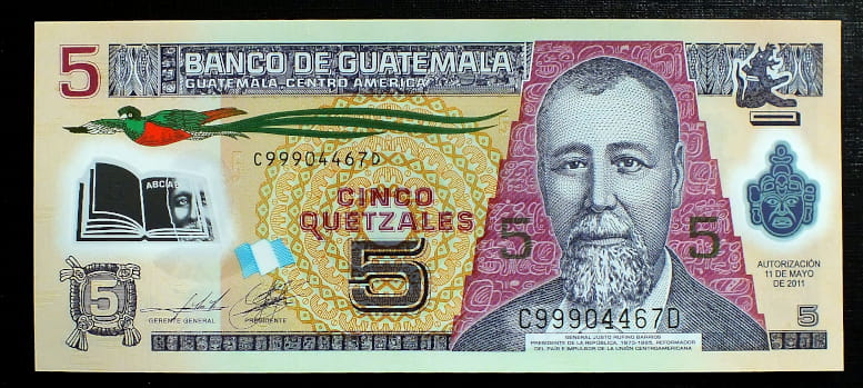 5 Quetzales - Gwatemala 2011r.