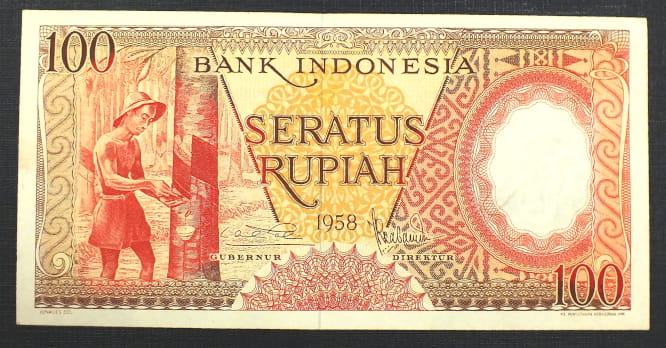 100 Rupiah - Indomezja 1958 r.