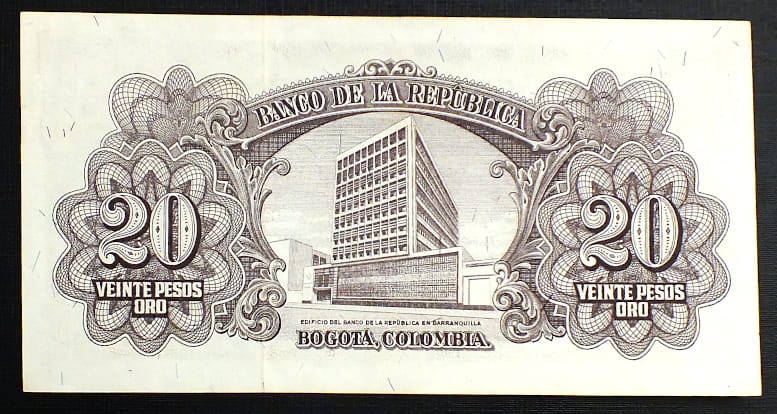 20 Pesos Oro - Kolumbia 1965 r.