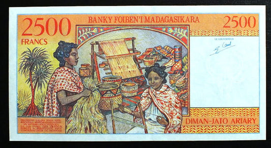 2500 Franków Madagaskar 1998 r.