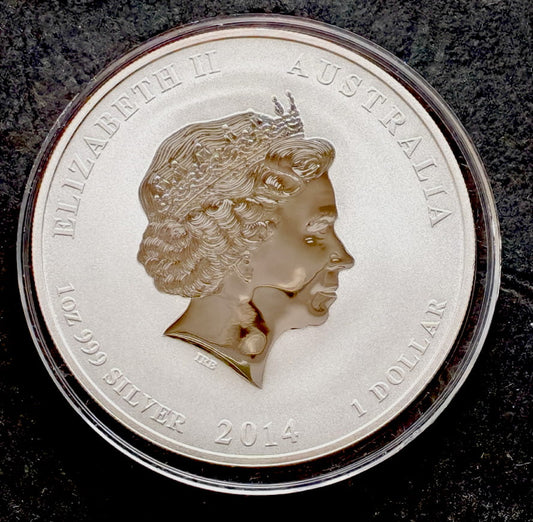 Australia 1 dolar Rok Konia LUNAR (1 OZ Ag) - 2014 r.