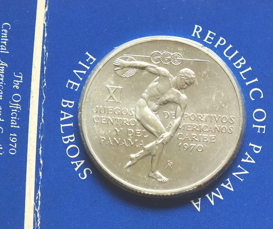 5 balboas Olimpiada 1970 Panama
